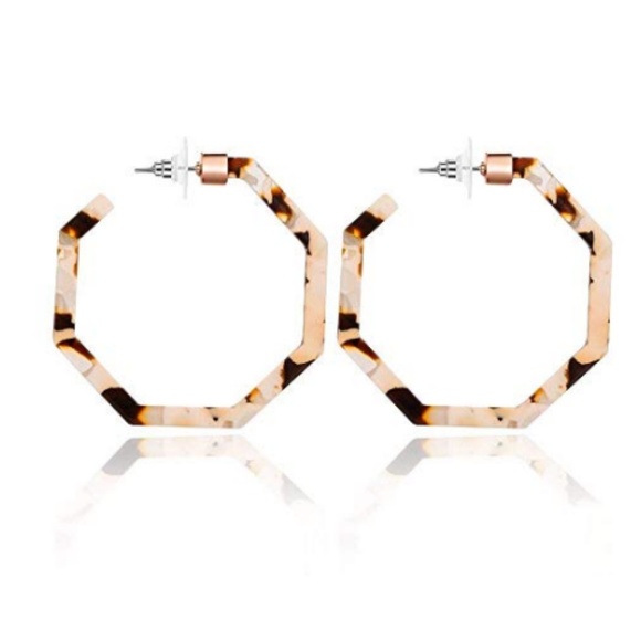 Hypoallergenic Acrylic Hex "Eryn" arrings - Picture 6 of 6